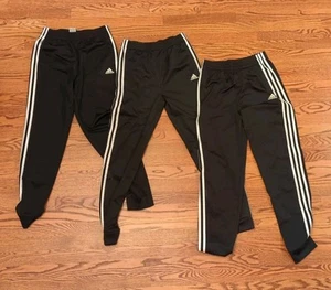 Three Pack - Adidas Black Jogger Pants Barely Used Youth XL 18-20 - Picture 1 of 3