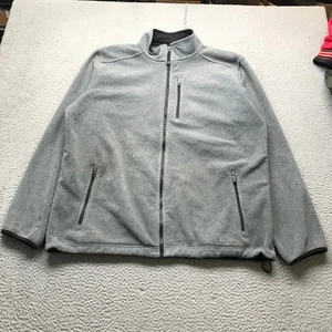 LL Bean Fleece Sweater Mens XLT Tall Long Sleeve Full-Zip Mock Neck Gray 0 FJM5 - Picture 1 of 10
