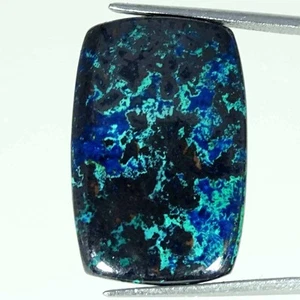 29.00Cts Natural Azurite Cushion Loose Gemstone For Jewelry Making 17x26x4mm - Picture 1 of 5