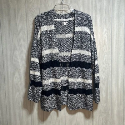 Cárdigan tejido Xhilaration manga larga multicolor frente abierto talla grande Foto 1 de 4