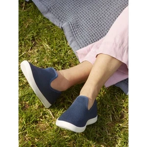 Allbirds Mujer Árbol Tumbonas Sin Cordones Ligeras Tenis Azul Marino Blanco Talla 8 - Imagen 1 de 12
