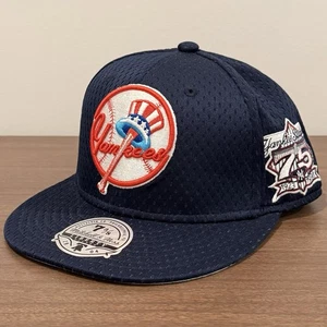 New York Yankees Mitchell & Ness Navy Mesh BP Hook 75th Anniv Fitted Hat 7 3/8 - Bild 1 von 7