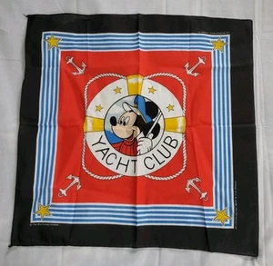 Vintage Disney Mickey Mouse Yacht Club Bandana Schal Kapitän Wandbehang Kunst Dekor - Bild 1 von 6