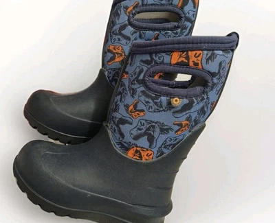 BOGS Exterior Dino Niños US 10/EU 26 IMPERMEABLES Botas Azul AISLADO 72725 Foto 1 de 4