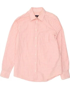 GANT Womens Shirt UK 14 Medium Pink Check Cotton DH06 - Picture 1 of 3