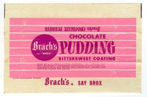 1940s Brach's Chocolate Pudding candy bar wrapper - 1-1/8 oz - Chicago Illinois - Picture 1 of 2