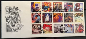 3190a-o Large FDC Artcraft 2000 Celebrate the Century 15 Singles on single FDC - Bild 1 von 1