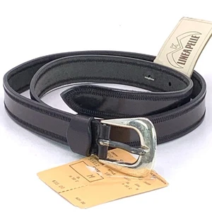 Cinturón De Cuero Bergdorf Goodman De Colección 1" Negro Linea Pelle Italia NUEVO **LEER** - Imagen 1 de 10