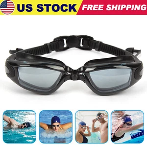 Schwimmbrille Spiegel Klar Anti-UV Antibeschlag Schwimmbrille für Erwachsene Herren Damen - Bild 1 von 12