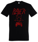 Player P T-Shirt Player Fun Slayer Gamer Gaming Controller Games Pentagramm