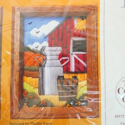 The Creative Circle Dairy Fresh Needlepoint Longstitch Kit 0141 Farm Milk Can - Image 1 of 4