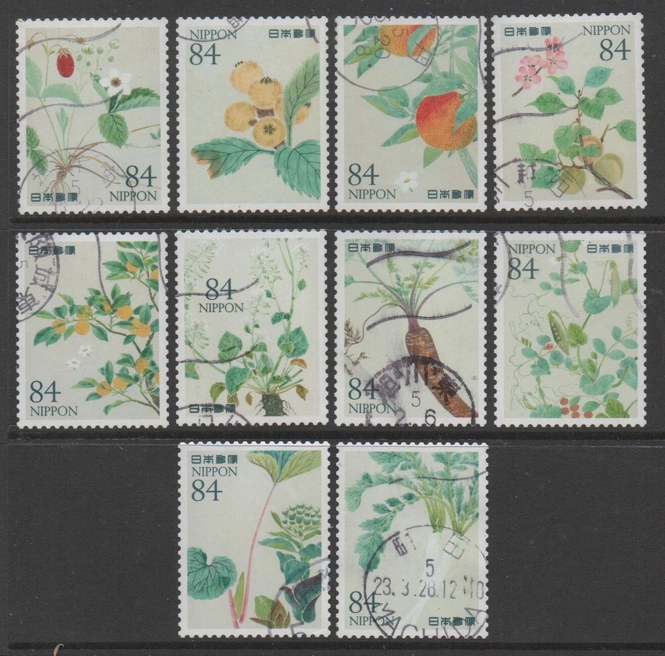 Japan 2023 84y Record of Nature Series 3 set of 10 Used - image 1 of 1