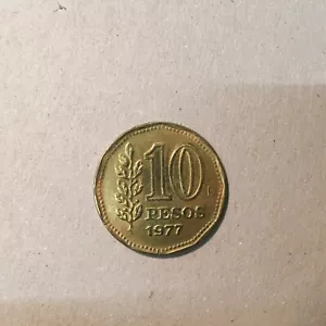 ARGENTINA 10 PESOS 1977 KM 72 XF. - Picture 1 of 2