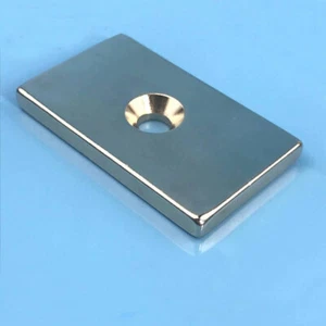 1/10/20 piezas 50mmx30mmx5mm agujero: 5mm fuertes imanes de bloque de neodimio de tierras raras N50 - Imagen 1 de 5