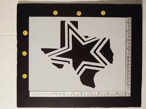 Plantilla personalizada State of Texas Dallas Cowboys Star 11" x 8,5" ENVÍO RÁPIDO GRATUITO - Imagen 1 de 2