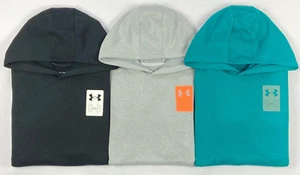 Boy's Youth Under Armour Loose Fit Terry Cloth Short Sleeve Hooded Sweatshirt - Picture 1 of 4