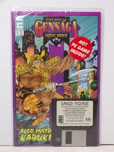 Gensaga Ancient Warrior #1 Entity SEALED w Sango Fighter Game Floppy 041725WNON - Imagen 1 de 3