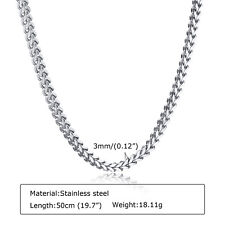 Chain Necklace 3mm Thick Stainless Steel Necklace Men Chain Jewelry