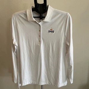 Polo Peter Millar donna media bianca protezione solare manica lunga golf logo XL - Foto 1 di 5