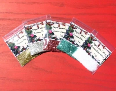 Muestreador de Navidad victoriano brillo de vidrio alemán 5 onzas envío gratuito Foto 1 de 3