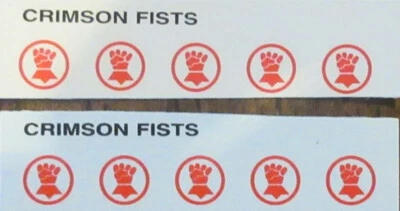 GAMES WORKSHOP Decals Warhammer 40K Space Marines Crimson Fists Transfers