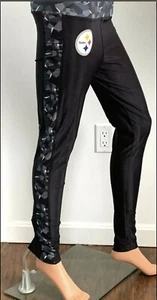 NEW NWT NFL Team Apparel Pittsburgh Steelers Women's XS Camo Leggings Black - Picture 1 of 4