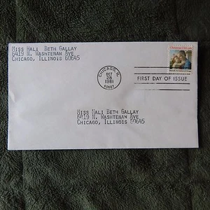 Estate Find FDC CHRISTMAS 1981, CHICAGO, IL -- OCT 28, 1981 - Picture 1 of 3