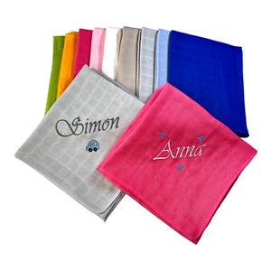 Mulltuch mit Name und Motiv, Spucktuch, Windel, Geschenk zur Geburt fürs Baby - Bild 1 von 13