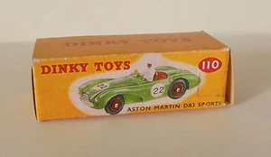 Repro Box Dinky Nº110 Aston Martin DB 3 Sports verde y beige - Imagen 1 de 1