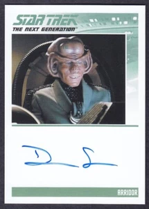 STAR TREK TNG PORTFOLIO PRINTS S1 AUTOGRAPH DAN SHOR AS ARRIDOR - Picture 1 of 2