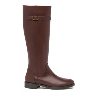 Italian Shoemaker Antonia Brown Leather Boots, MSRP $190 - Picture 1 of 6