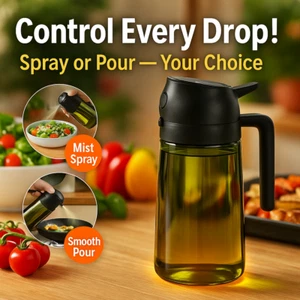 Olive Oil Sprayer & Dispenser Bottle 16Oz Cooking Air Fryer BBQ Kitchen Gadgets - Picture 1 of 7