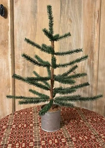 New Farmhouse Primitive Christmas GERMAN PINE FEATHER TREE In Can 18" - Picture 1 of 1