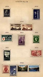 Australia collezione quattro pagine 1955/1962 ottime condizioni e usate - Foto 1 di 4