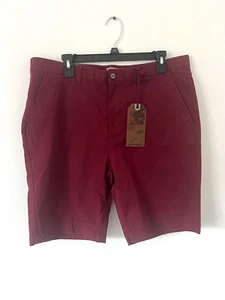 NWT Hudson & Barrow Mens 34 Burgundy Side Pockets Chino Shorts /3A - Picture 1 of 5