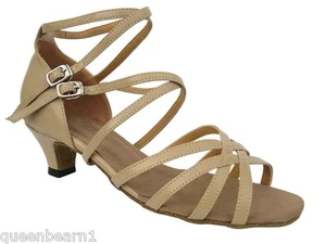 Women's West Coast Swing Salsa Ballroom Dance Shoes low Heel 1.3 Very Fine 5008 - Picture 1 of 5