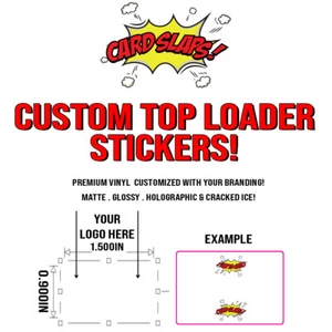 Custom Top Loader Stickers - 100 Stickers (.8" x 1.5") - See Details - Picture 1 of 1