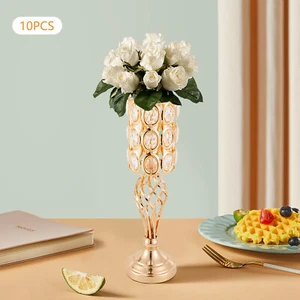10 piezas jarrones para centros de mesa con cuentas de cristal centros de mesa de boda - Imagen 1 de 17