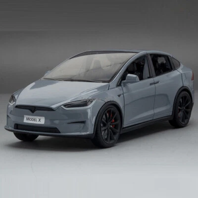 1:24 Tesla Model X Model Car Diecast Toy Cars Boys Toys for Kids Gifts Grey - Image 1 of 4
