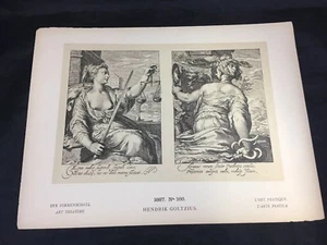 Hendrik Goltzius Reproduction Black & White Art Print 11.5" x 8.5" Myths - Picture 1 of 10