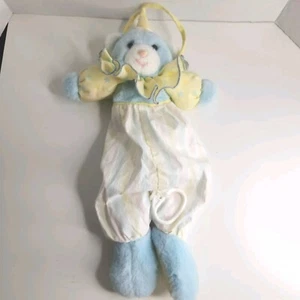 De colección Bantam Oso Azul Tirar Cuna Juguete Peluche Pastel Amarillo Bufón Payaso Estrella - Imagen 1 de 8