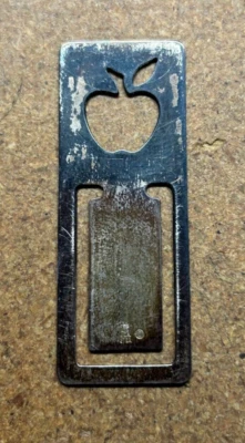 JAMES AVERY Vtg JA 925 Toned Sterling silver APPLE Teacher 2" BOOK MARK 1980s Foto 1 de 4