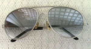 Vintage SUNGLASSES REAL GLASS 1970s - Picture 1 of 7