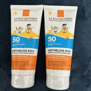 2x La Roche-Posay Anthelios Lozione Solare Delicata per Bambini SPF 50, 6,7 once (200 ml) - Foto 1 di 7