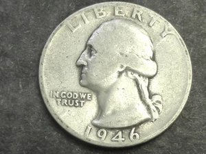 1946-S WASHINGTON QUARTER - Picture 1 of 2