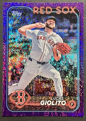 2024 Topps Update Purple Holo Foilboard #US176 Lucas Giolito Red Sox #/799 - Image 1 of 3