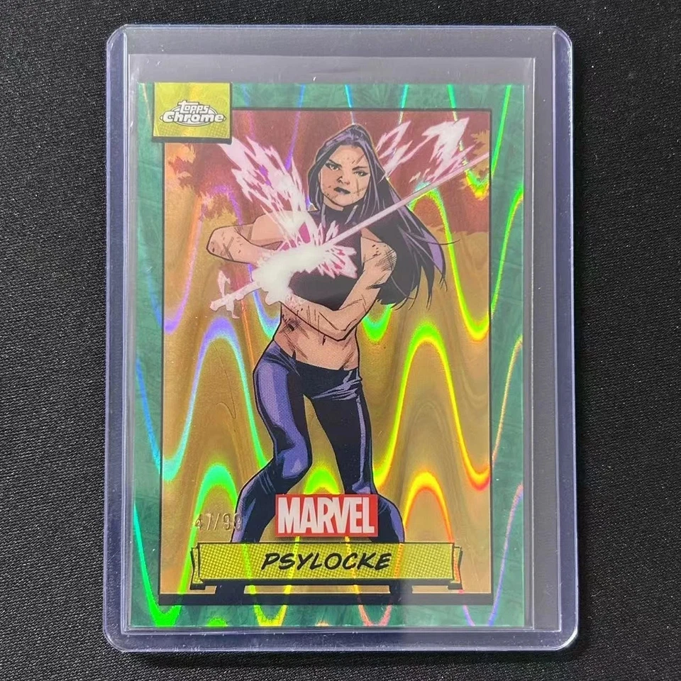2024 TOPPS CHROME MARVEL GREEN RAYWAVE REFRACTOR /99 PSYLOCKE - Image 1 of 1