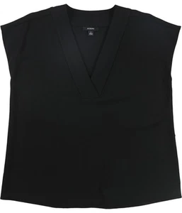 Alfani Womens Solid Pullover Blouse, Black, Small - Picture 1 of 1