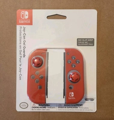 Nintendo Switch Joy-Con Gel Guards Red No Slip Grip Gaming Accessory New - Image 1 of 2
