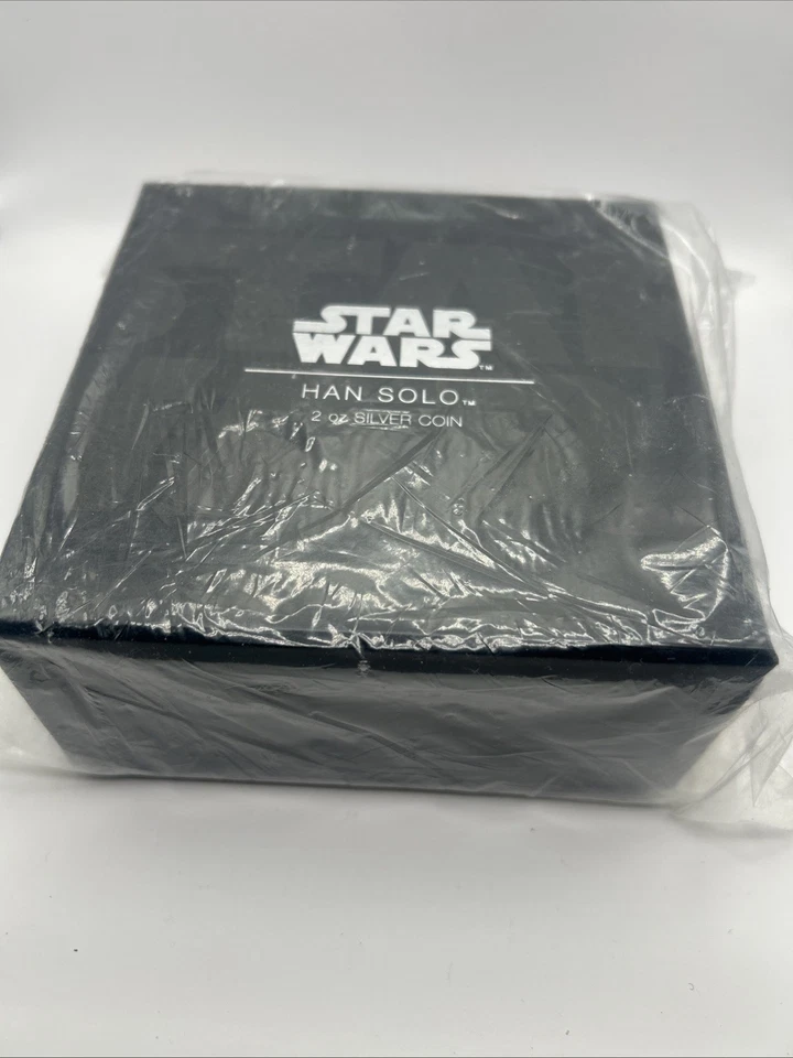 2017 $5 Niue 2oz Silver Proof Star Wars Han Solo Ultra High Relief Box & COA - Image 1 of 2